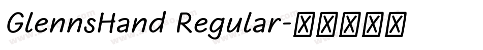 GlennsHand Regular字体转换